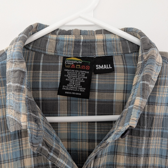 Chlorophylle Women's Short Plaid Shirt Size Small - Picture 6 of 9